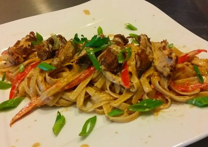 Bianco Meats -" Raging Fettucine, with Cajun Marinated Chicken