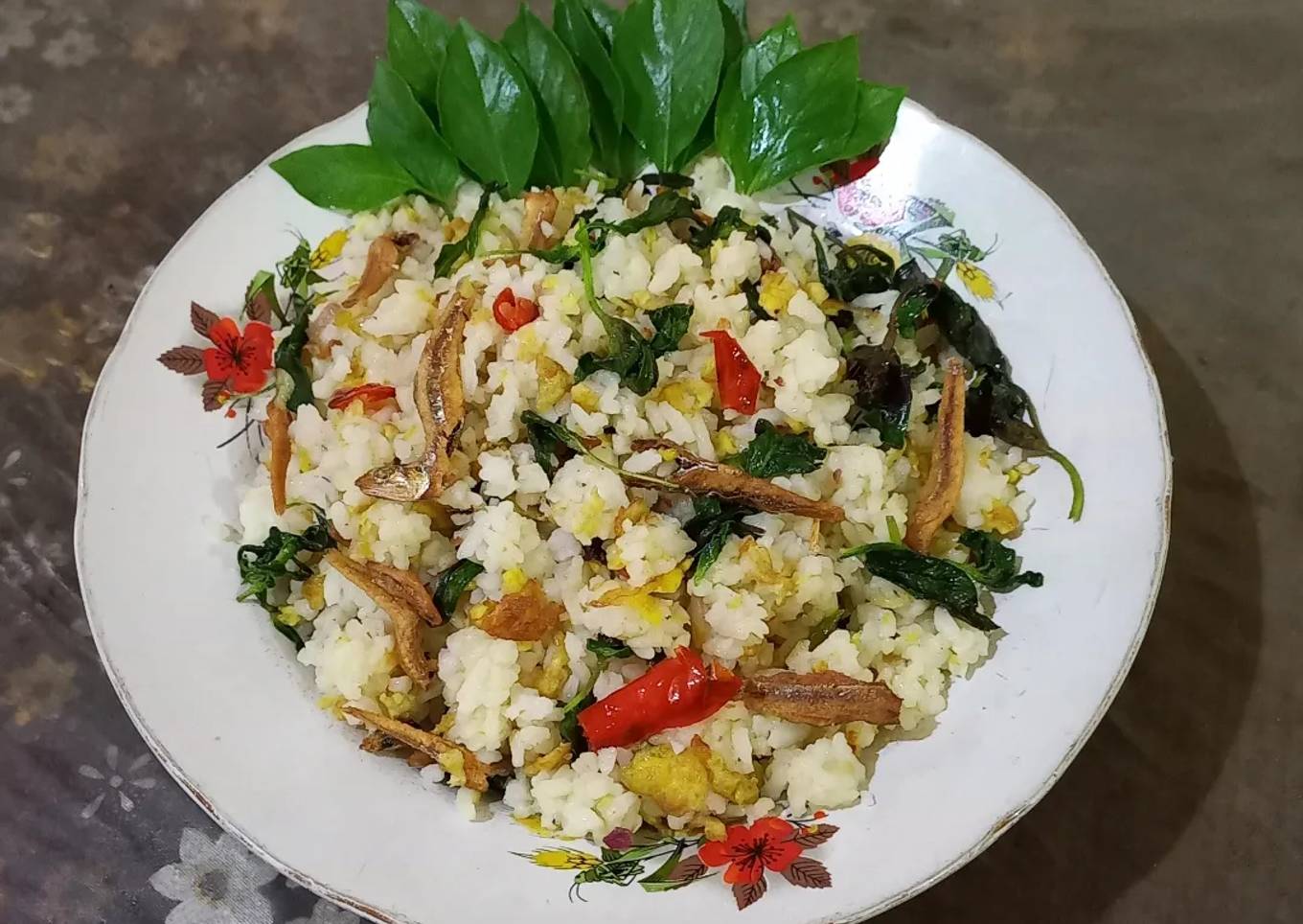 Anchovy & Basil Fried Rice (Nasi Goreng Teri - Kemangi)