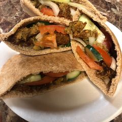A picture of Falafel sandwiches.