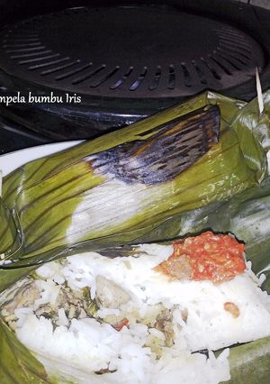 Foto resep Nasi Bakar Isi Ati Ampela bumbu iris