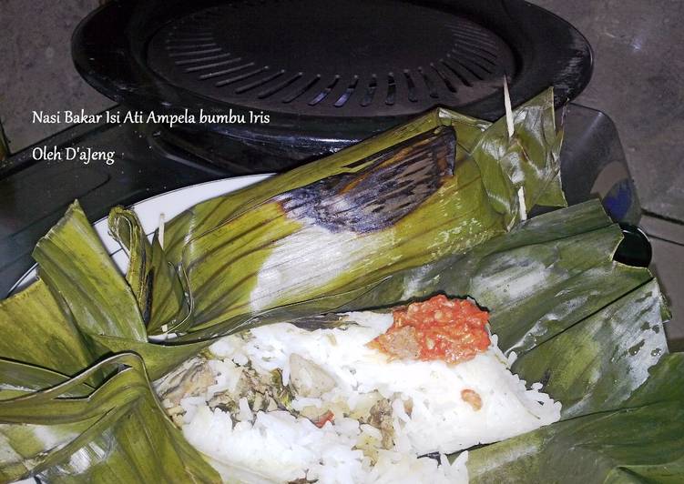 Resep Nasi Bakar Isi Ati Ampela bumbu iris, Enak Banget