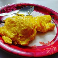 A picture of Japanese Egg omelette.