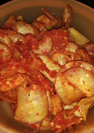Foto resep Balado Keripik singkong🌶🌶🌶