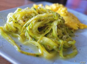 Une photo de Tagliatelles de courgettes au parmesan et cumin au Cook Expert