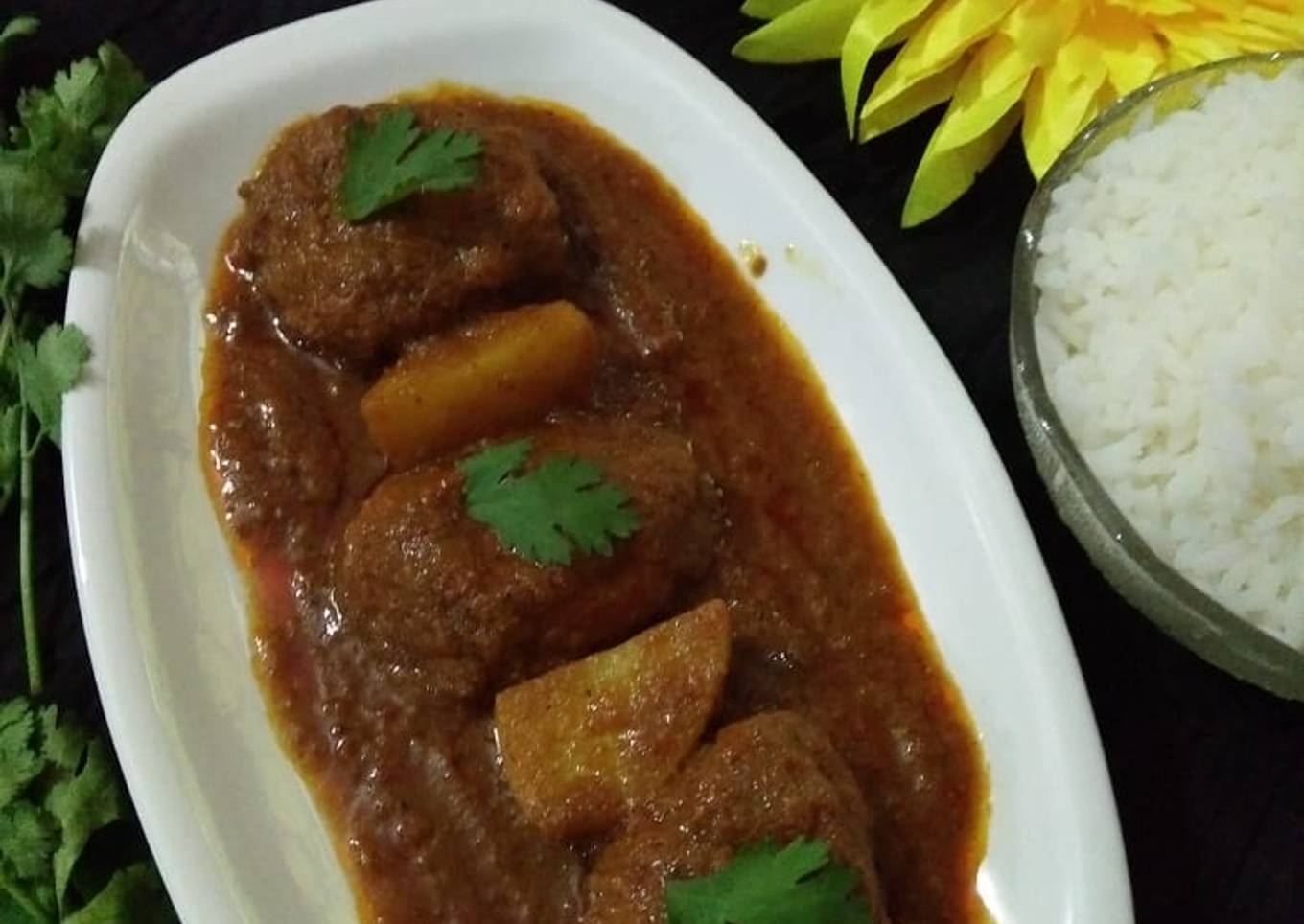 Coconut vada curry Nadia bara curry