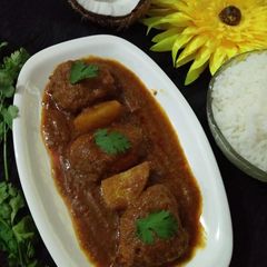 Coconut vada curry Nadia bara curry A picture of Coconut vada curry Nadia bara curry.