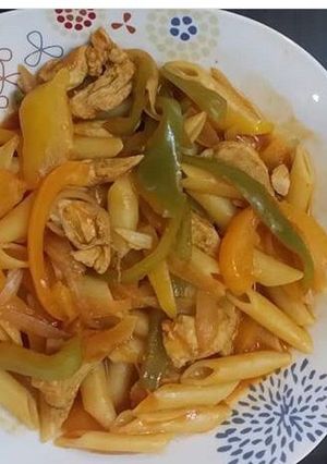 صورة لوصفة معكرونه فاهيتا الدجاج