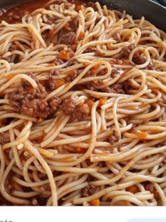 Una foto de Spaghetti boloñesa