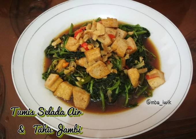 Resep Tumis Selada Air &amp; Tahu Jambi, Menggugah Selera