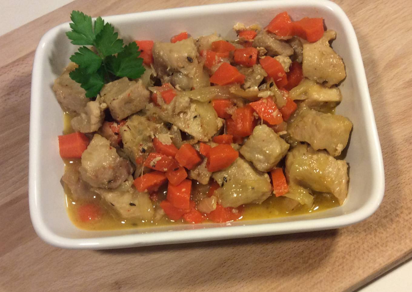 Sauté de Porc bio aux carottes et au Miel