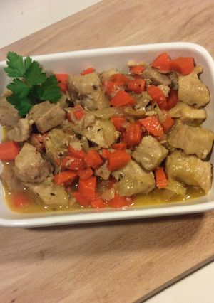 Une photo de Sauté de Porc bio aux carottes et au Miel
