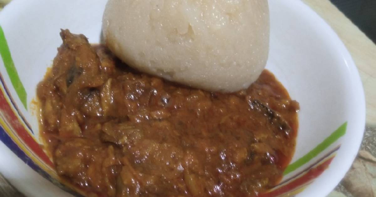 Eba with Fish sauce Recipe by Asmee's Cuisine - Cookpad