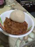 Eba with Fish sauce