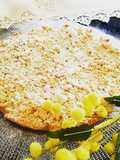 Sbriciolata mimosa con confettura di limoni