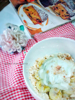Foto resep Vanilla ice cream, with sweet banana