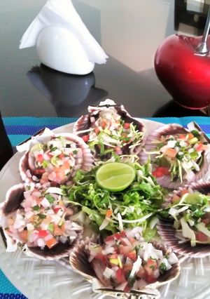 Una foto de Conchas de abanico acebichadas👍🇵🇪