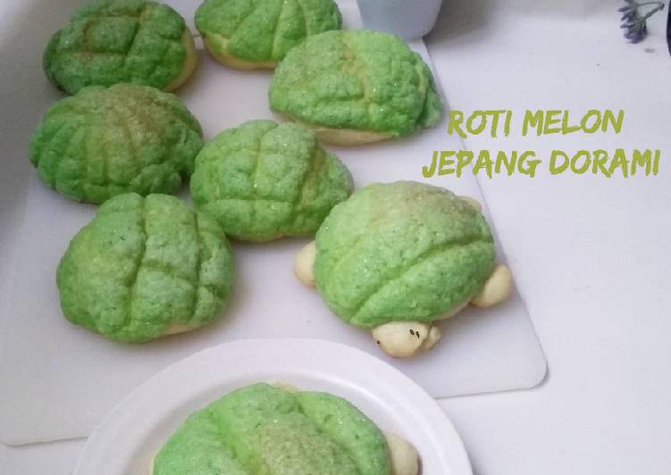 dari awal hingga akhir Membuat Roti Melon Jepang Dorami Anti Gagal