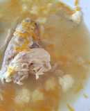 Caldo de pollo con verduras