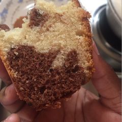 A picture of Fluffy Vanilla marble cake.