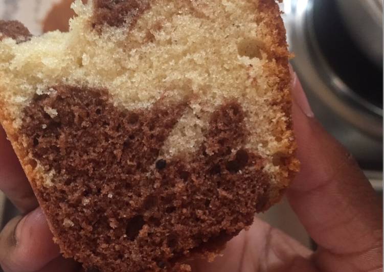 Fluffy Vanilla marble cake