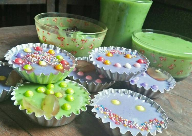 Soft Puding Simple (Green tea + Taro)