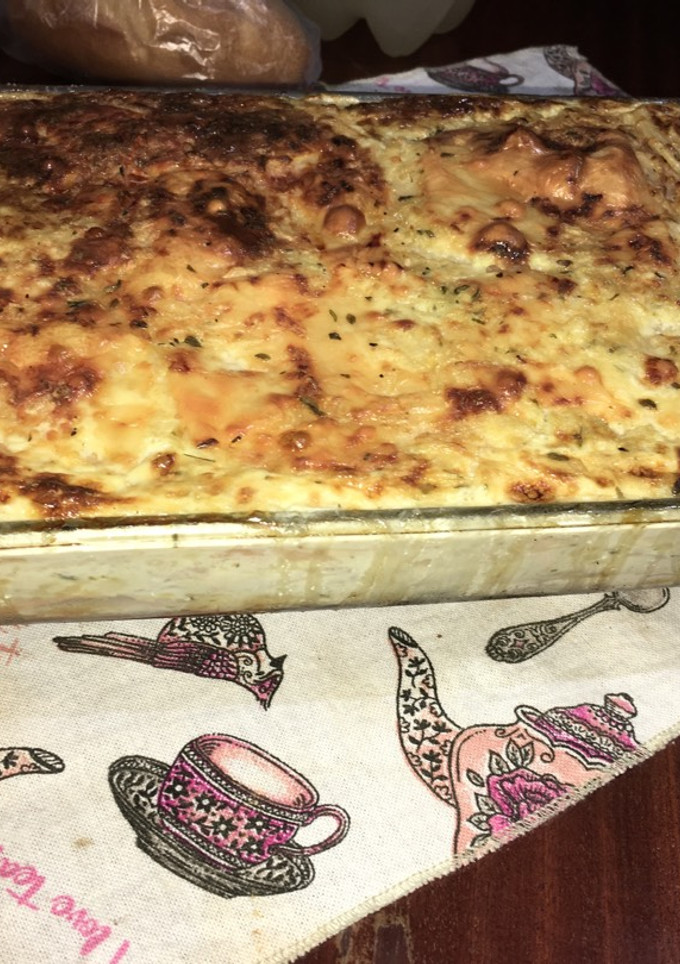 Una foto de Milhojas de papas