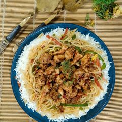 A picture of Singaporean rice.