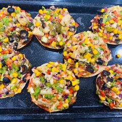 Muffin Pizzas A picture of Muffin Pizzas.