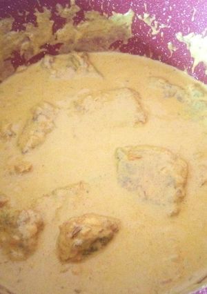 A picture of Nile Perch in coconut sauce.