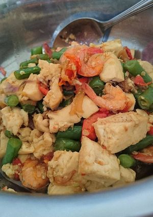 Foto resep Tumis buncis tahu udang
