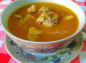Una foto de Sopa de siete verduras con pollo