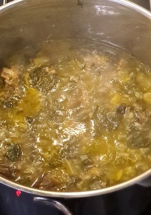 A picture of Magiritsa with Mushrooms (for those who don't like liver and intestines!).