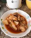 Sườn hầm khoai tây, kim chi