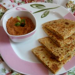 Stuffed Egg parantha A picture of Stuffed Egg parantha.