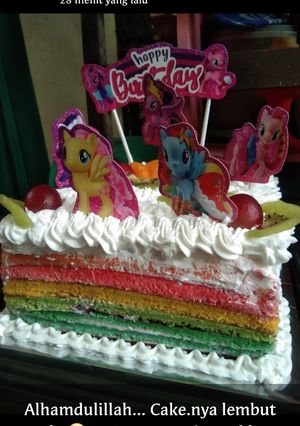 Foto resep Rainbowcake Ultah