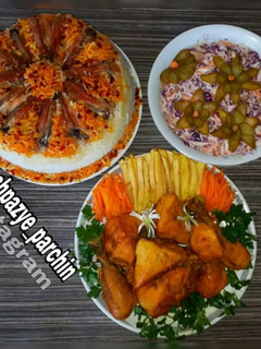 عکسی از دستور مرغ پرتقالی دودی 🌸