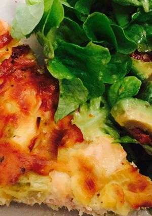 Une photo de Quiche poireaux et saumon
