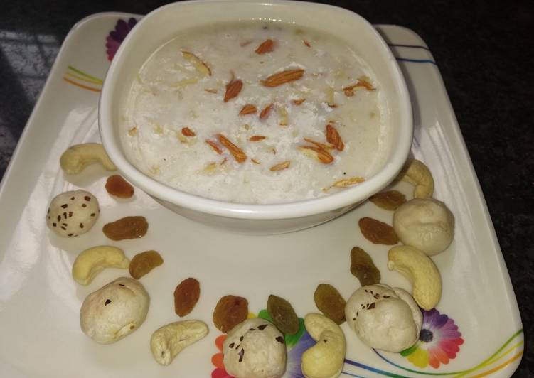 Recipe of Dryfruits kheer for fast in 14 Minutes for Family