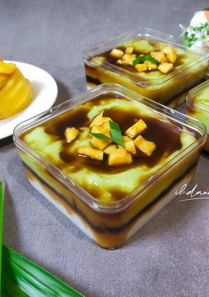 Foto resep Bubur Sumsum Pandan Dessert Box