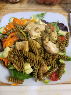 A picture of Spicy Chicken & Veggie Noodle Pasta Salad.