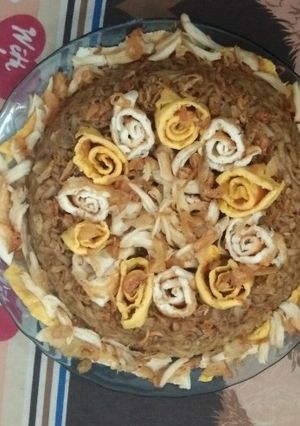 Foto resep Nasi mie kue ulang tahun sederhana #ResepPertamaku