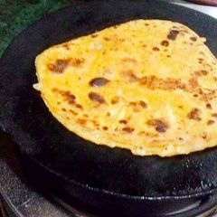 Moong dhuli dal paratha A picture of Moong dhuli dal paratha.