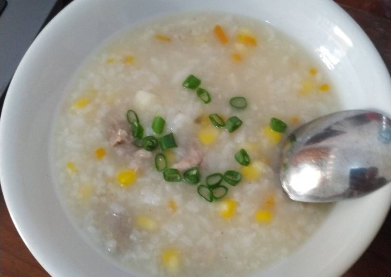 Bubur Nasi, Jagung, Ayam, Udang