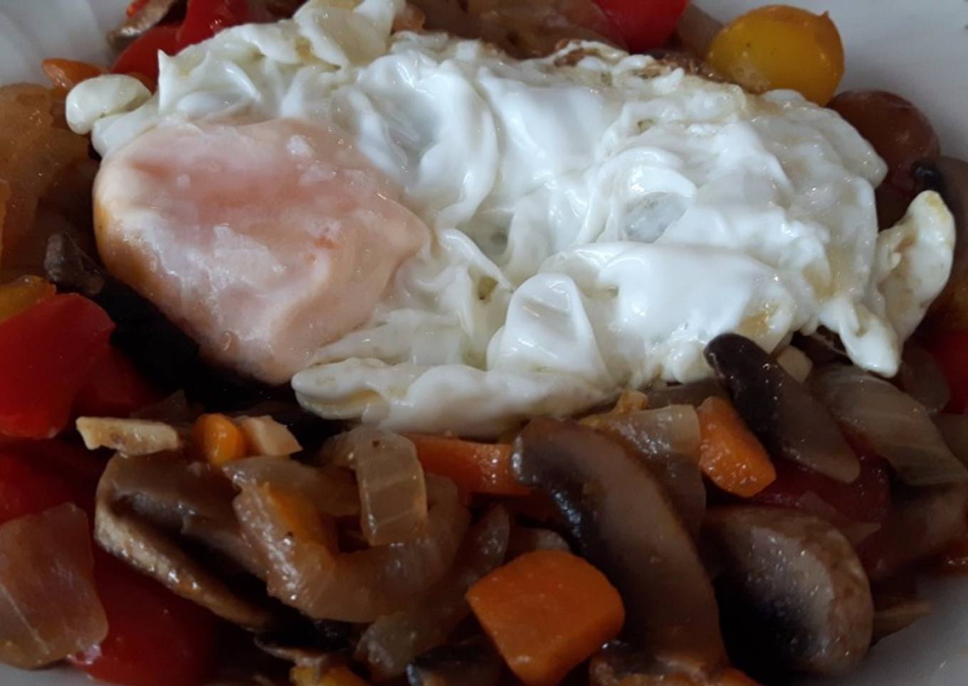 Champiñones con verduras