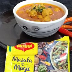 A picture of Maggi masala-e-magic chole.
