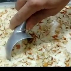 A picture of IceCream made with biscuits.