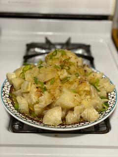 A picture of “Cuban” Style Cassava.