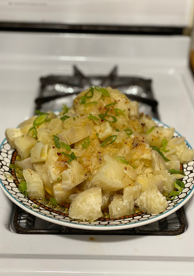 A picture of “Cuban” Style Cassava.