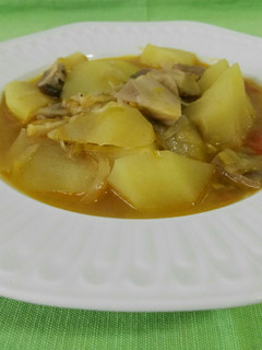 Una foto de Guiso de patatas con setas