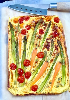Une photo de Quiche sans pâte façon tableau